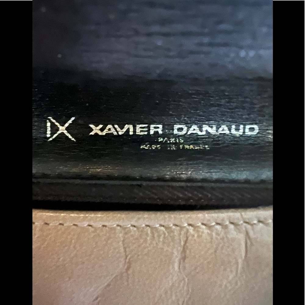 .👜XAVIER DANAUD PARIS🇫🇷Taupe Leather Shoulder Strap Purse Bag - Picture 3 of 7